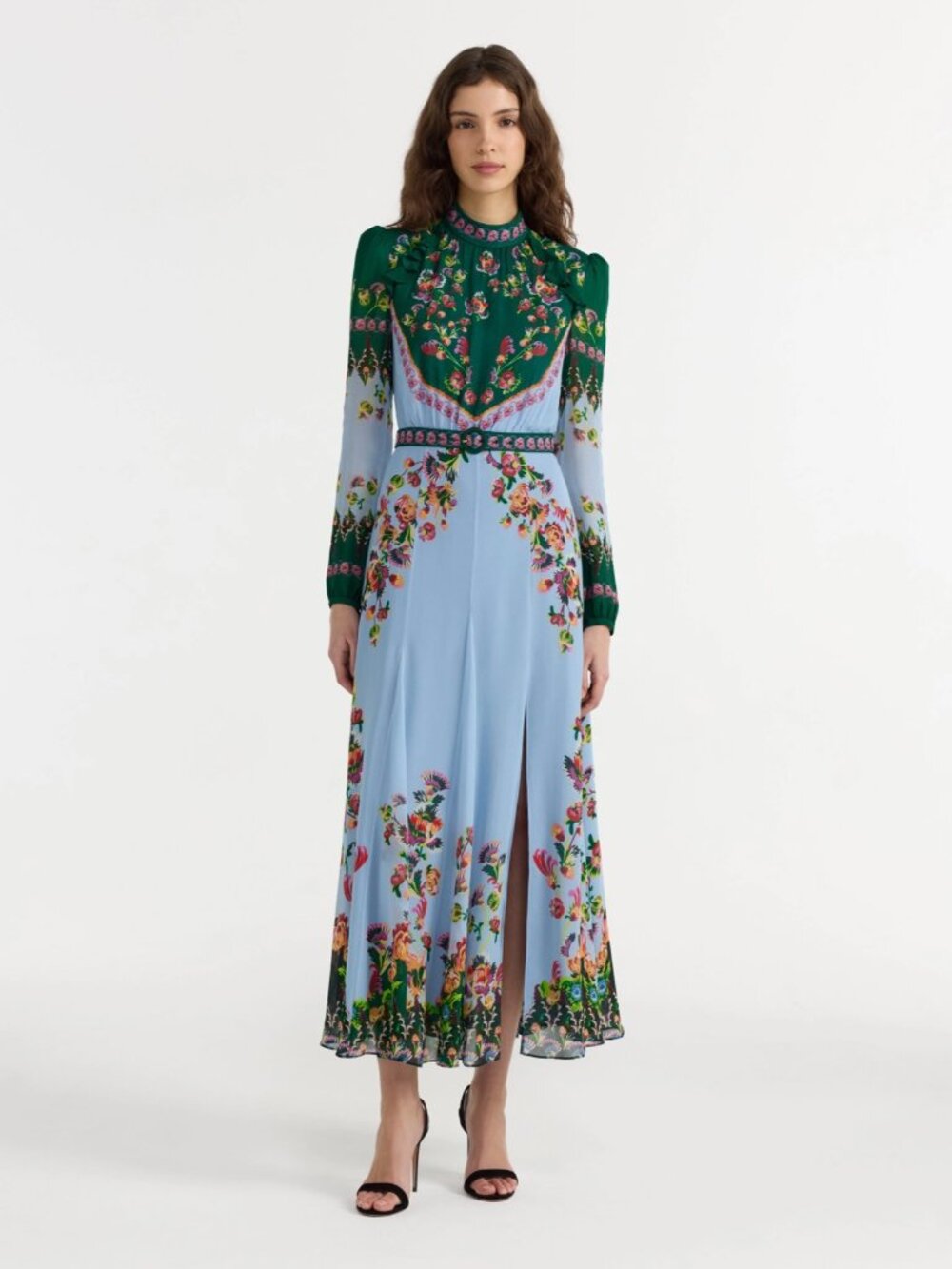 SALONI Jacqui B Dress in Saffier Trellis